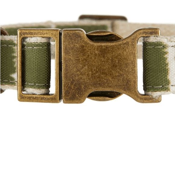 Top Paw Linen Adjustable Stripe Tie Dye Hunting Green Dog Collar Size‎ Large - Picture 3 of 6